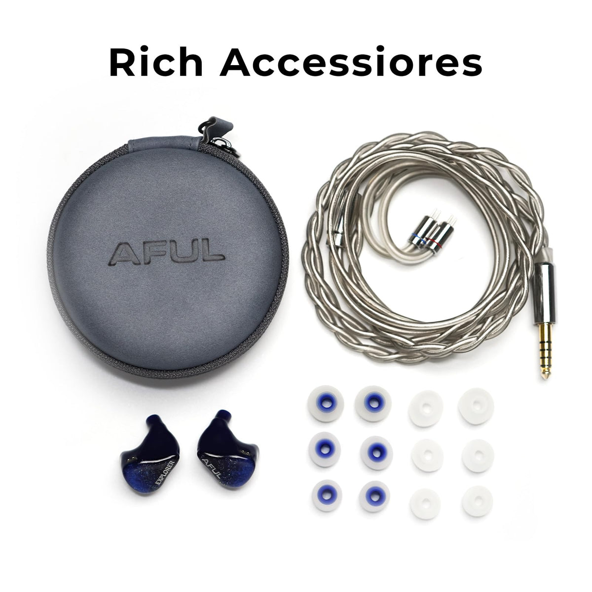 HiFiGo AFUL Explorer IEM 3D pressure feature illustration for balanced bass.