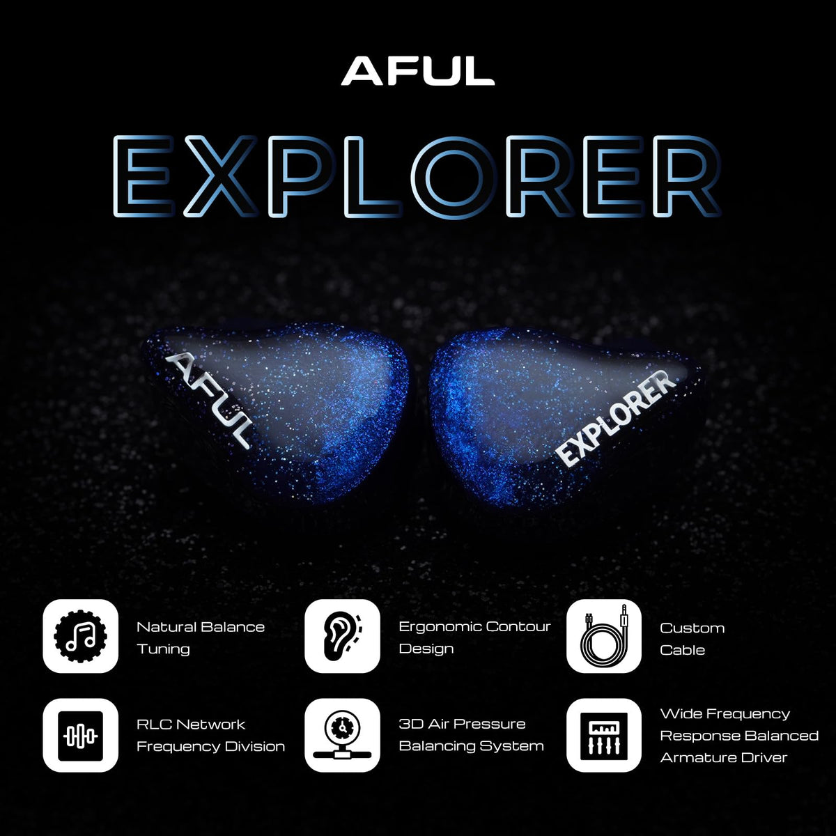 HiFiGo AFUL Explorer IEM detachable cable highlights upgrade path to balanced output.