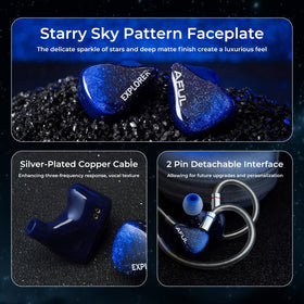 HiFiGo AFUL Explorer IEM six-tip set for a secure, customized seal.