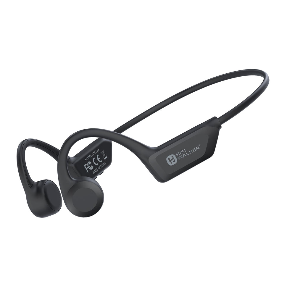 HIFI WALKER bone conduction headphones front view with open-ear design for outdoor awareness