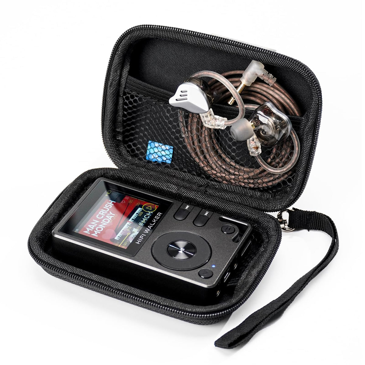 HIFI WALKER case front view showing compact protection and easy carry