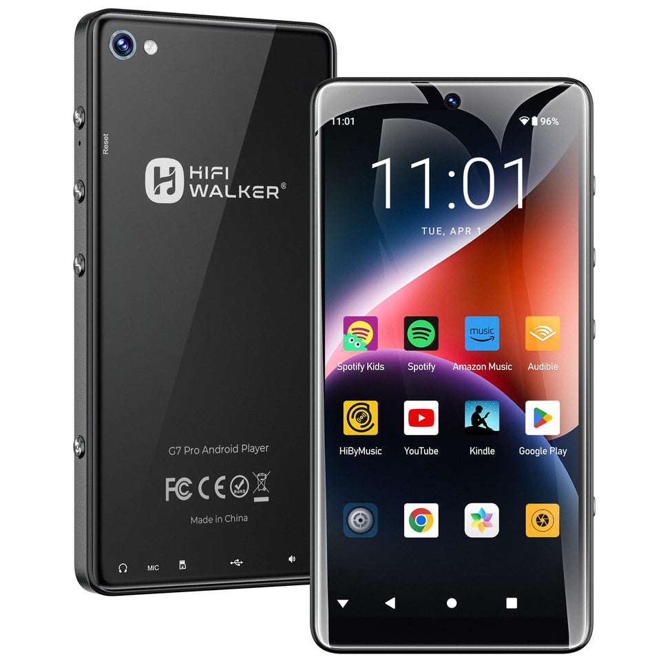 HIFI WALKER G7 Pro with Android 13 touchscreen for smooth navigation.