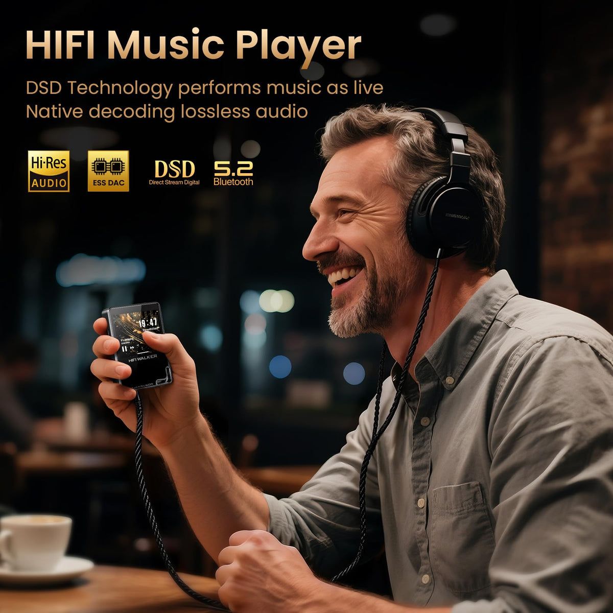 HIFI WALKER H2 visible buttons and screen for easy daily control