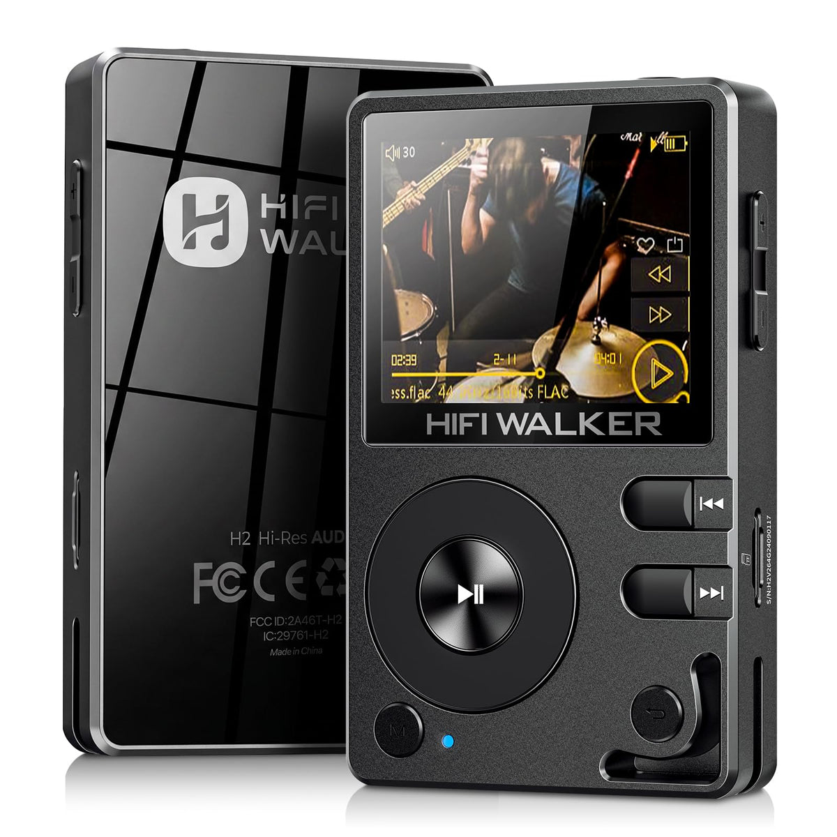 HIFI WALKER H2 with ESS DAC for crystal-clear, detailed sound.
