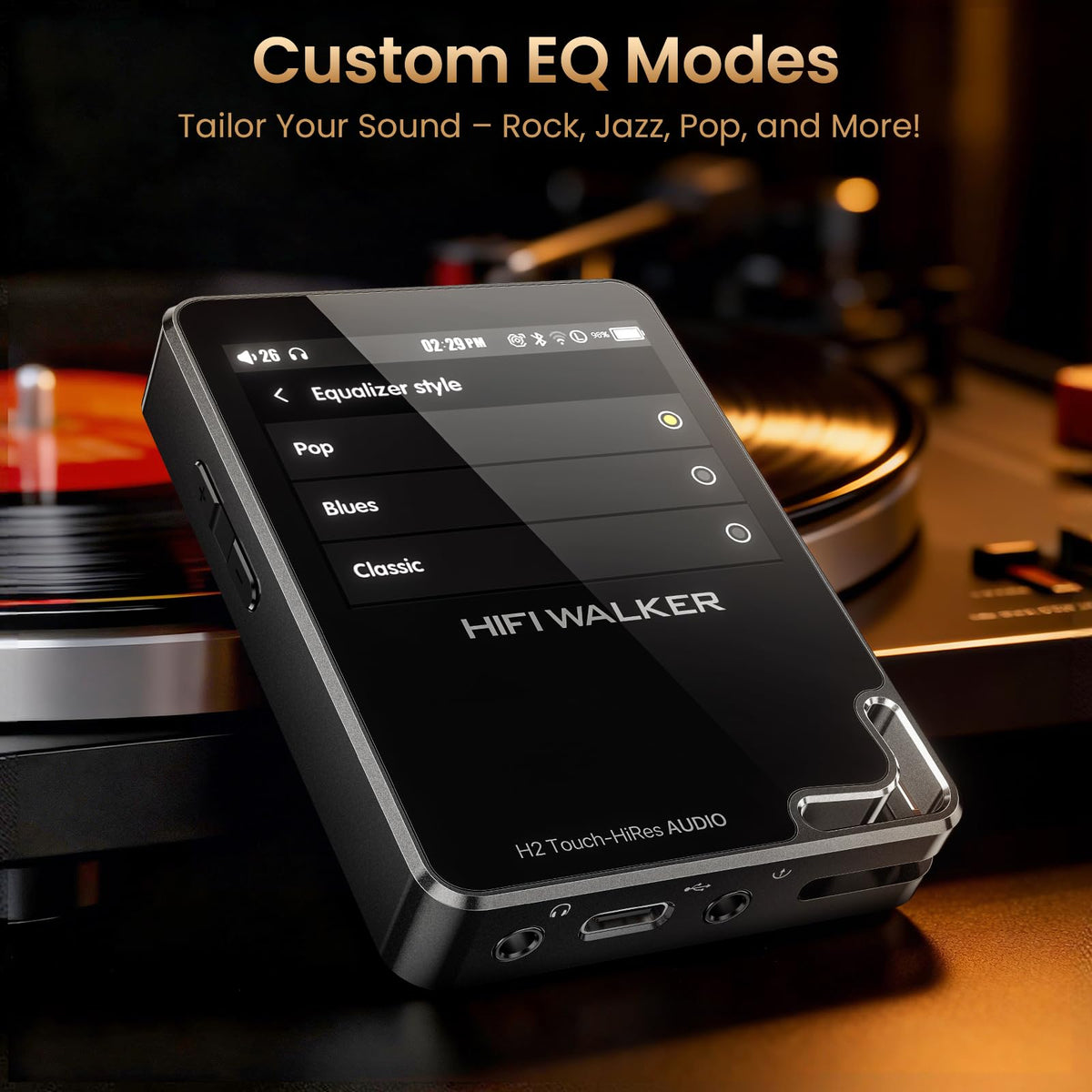 HIFI WALKER H2 recording function captures lectures and notes on the go