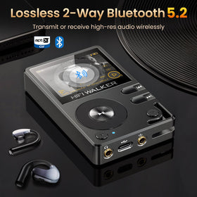 HIFI WALKER H2 supports up to 512GB microSD cards for larger libraries.