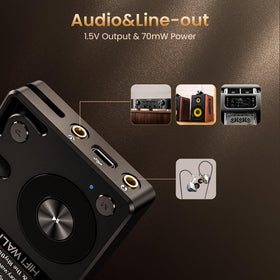 HIFI WALKER H2 USB DAC connection for enhanced PC audio.