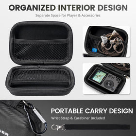 HIFI WALKER case tucked inside backpack showing travel convenience