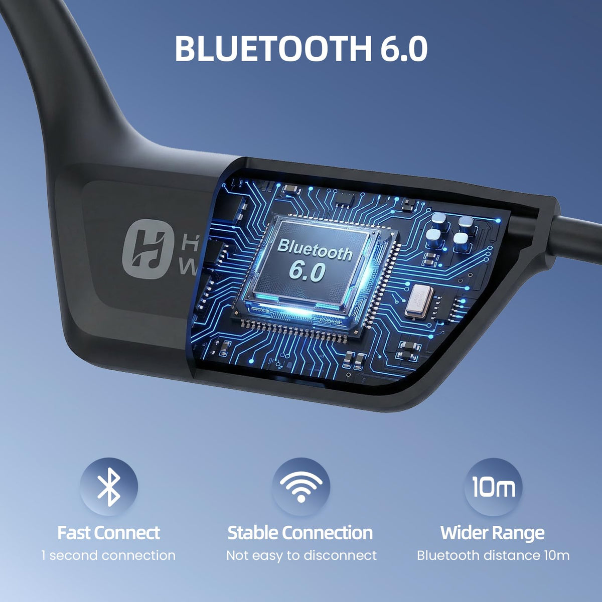 HIFI WALKER IPX7 waterproof rating withstands sweat and rain.