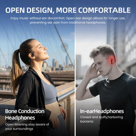 HIFI WALKER open-ear design offers comfortable listening on the go.