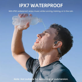 HIFI WALKER sport headphones stay secure during running or cycling.
