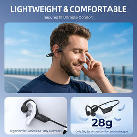 HIFI WALKER waterproof bone conduction headset for gym and outdoor workouts.