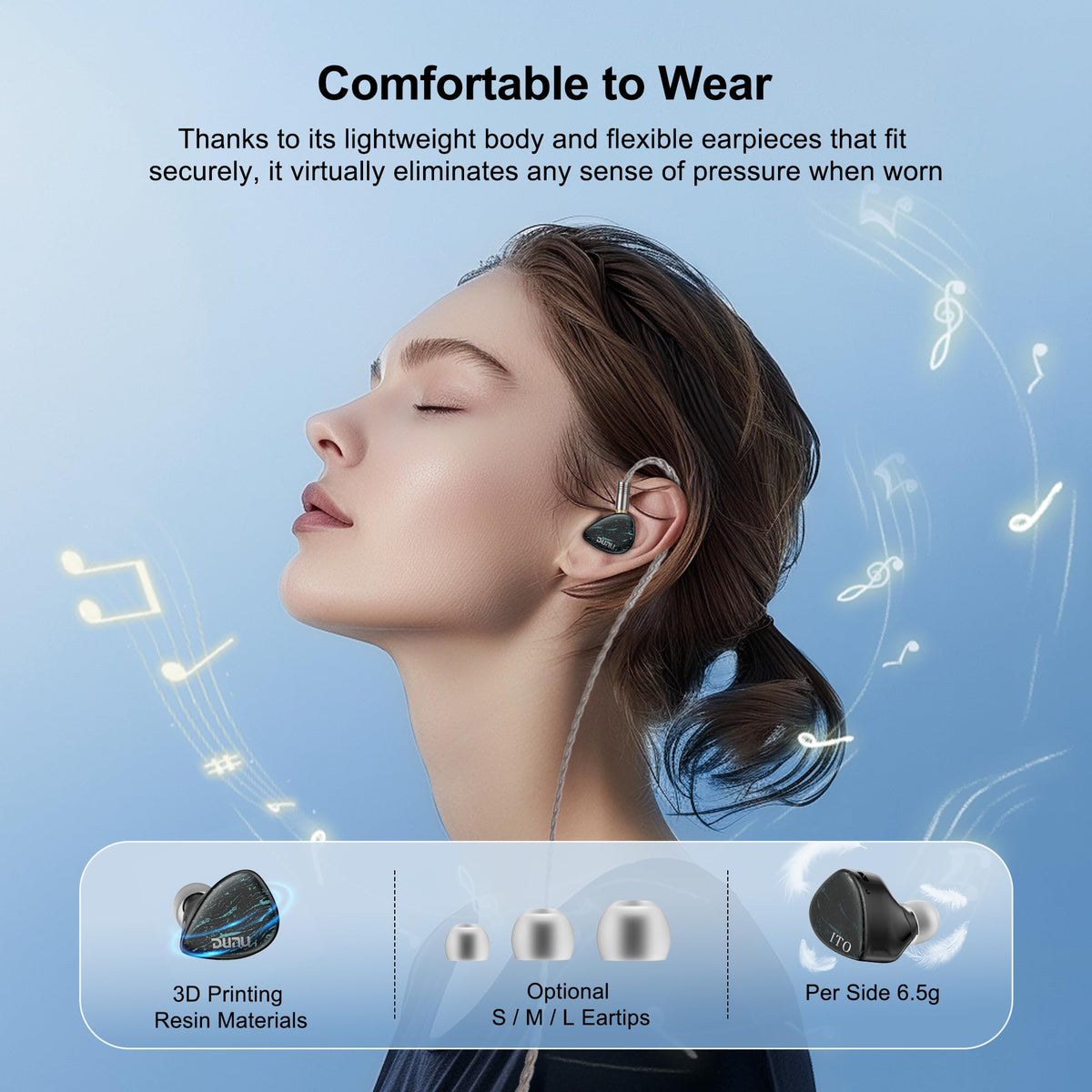 HiFiGo DUNU x KOTO ITO IEM LEO cable ensures low loss and pure transmission.