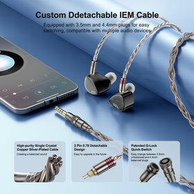 HiFiGo DUNU x KOTO ITO IEM tuned tips improve seal for clearer highs.