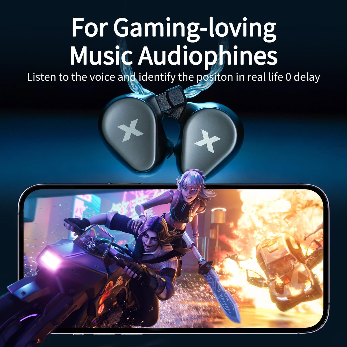 HiFiGo DUNU Titan X in-ear fit lifestyle image showing secure seal and improved noise isolation