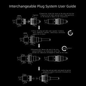 HiFiGo Juzear Defiant 3.5mm and 4.4mm connectors for wide compatibility.
