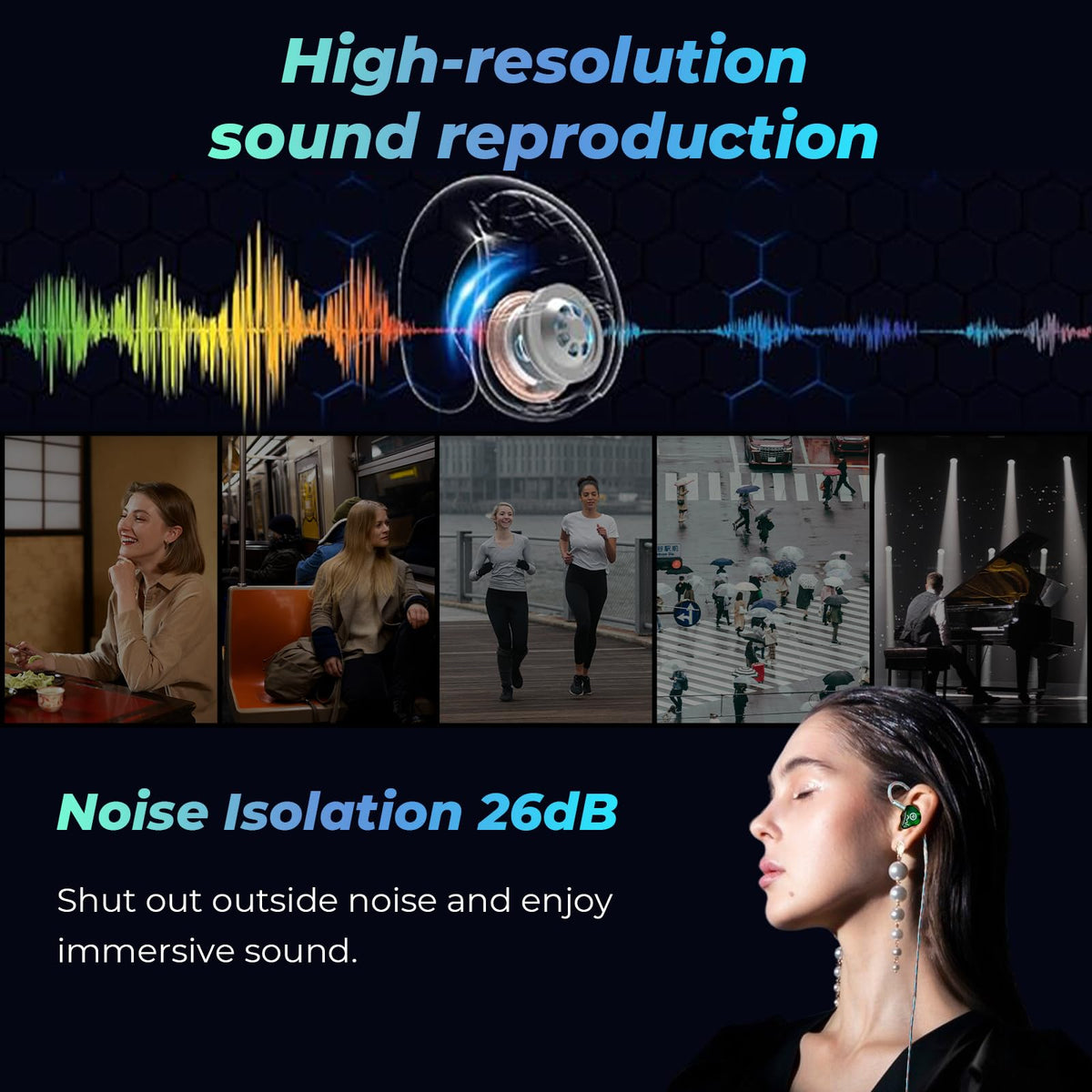 HiFiGo Juzear Defiant hybrid cable with SPOCC and SCCW for purer background sound.