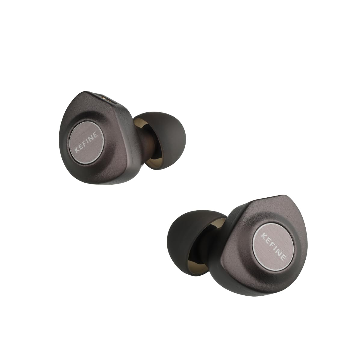 HiFiGo Kefine Delci IEMs detachable cable area close-up shows versatile 2-pin design for upgrades.