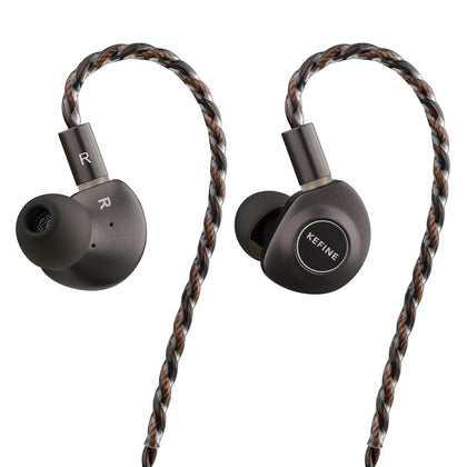 HiFiGo Kefine Delci IEMs metal housing close-up for durable, scratch-resistant build.