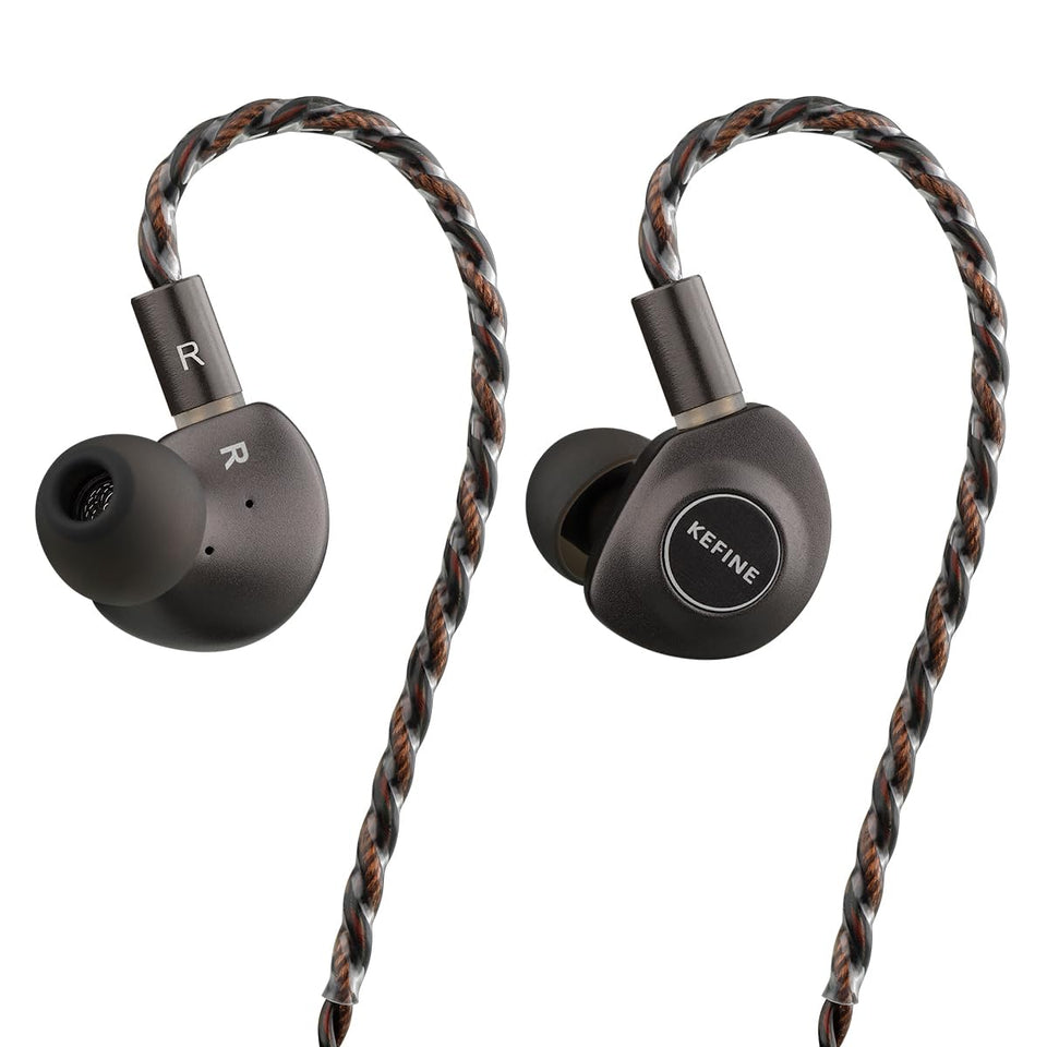 HiFiGo Kefine Delci IEMs metal housing close-up for durable, scratch-resistant build.