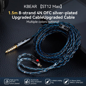 KBEAR ST12 Max with 14-core 4N OFC silver-plated cores for richer detail.