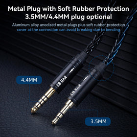 KBEAR ST12 Max 4.4mm balanced plug for high-fidelity listening.