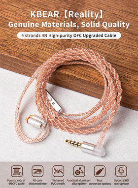 HIFIHEAR KBEAR4Core recessed pin design ensures a secure plug.