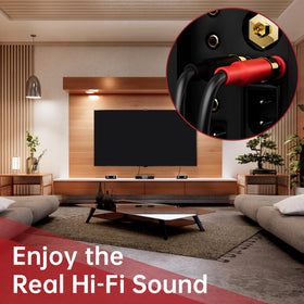 HiFind 15 ft cable suitable for indoor and outdoor audio installations.