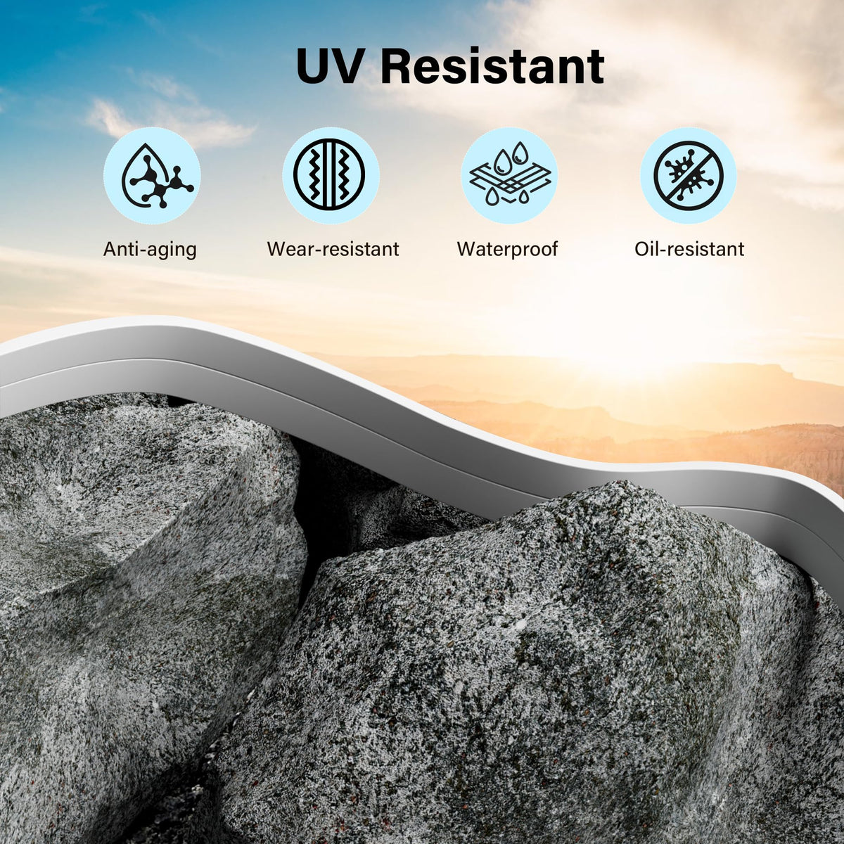 HiFind PVC jacket offers durability with UV and moisture resistance.