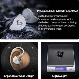 Lightweight in ear design ensures long listening comfort.