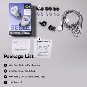 HIFIXAUDIO Belle packaging with accessories included.
