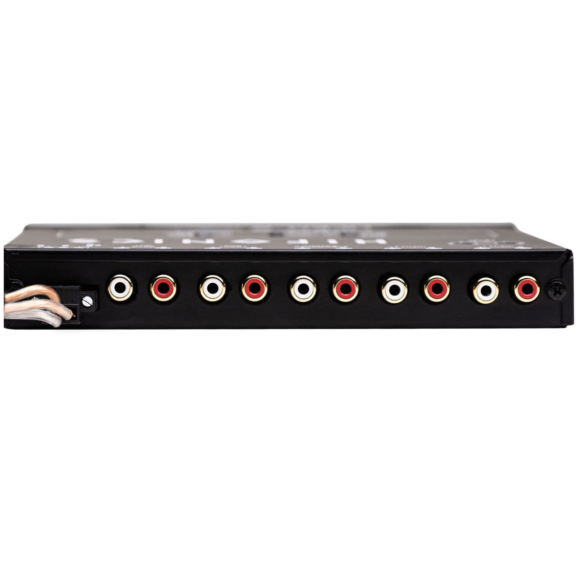 HIFONI HIFONICS CAR EQ wiring ports illustrating simple installation benefit