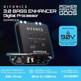 Hifonics BXIPRO3.0 remote control enables on-the-fly bass tweaks.