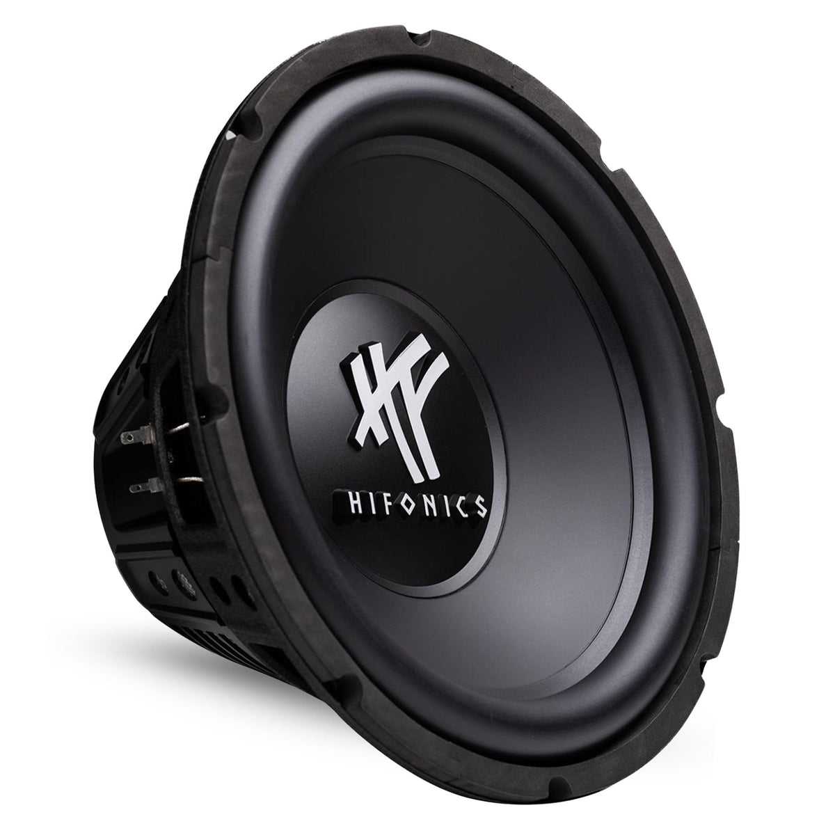 Hifonics HFX12D4 12-inch size fits compact enclosures.