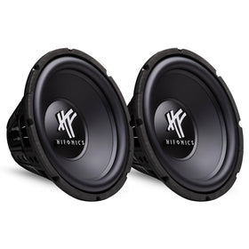 Hifonics HFX12D4 subwoofer front view delivering deep bass for car audio.