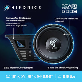 Hifonics HFX12D4 in-vehicle installation for versatile powersports use.