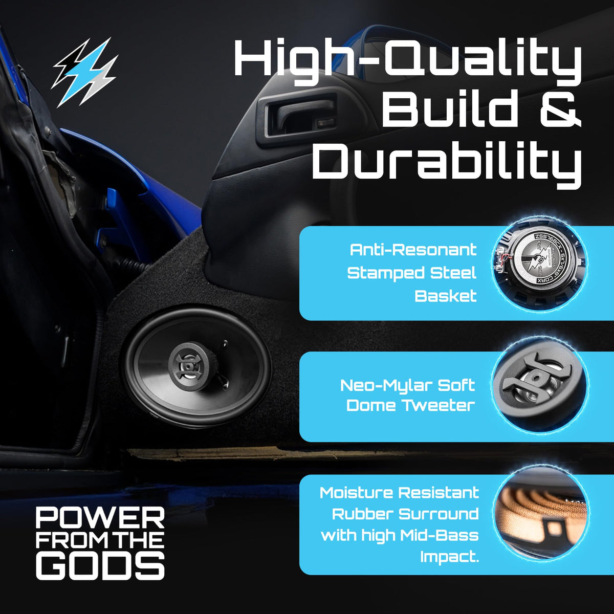 Hifonics Neo-Mylar dome tweeter detail delivering smooth high-frequency response