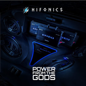 Hifonics speakers installed in car door for upgraded in-vehicle audio