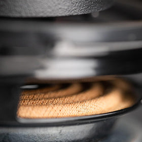 Hifonics voice coil and spider assembly highlighting heat management benefits