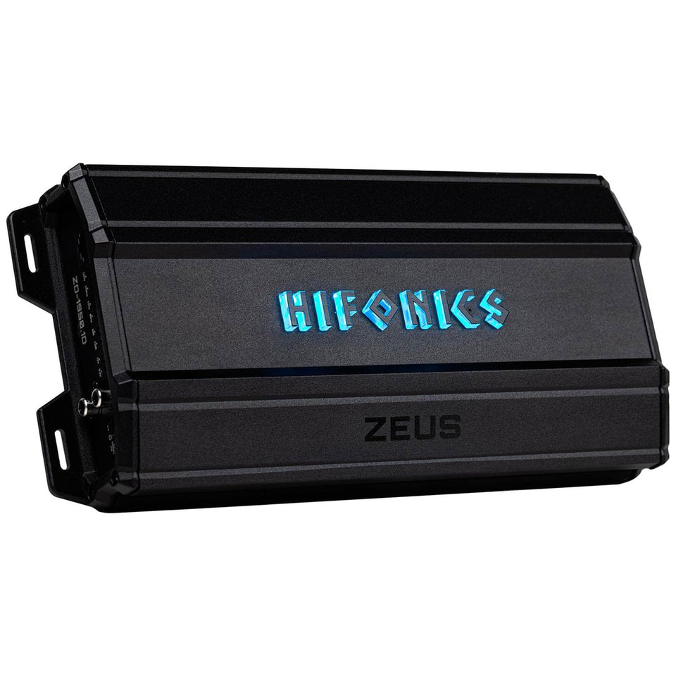 Hifonics Zeus Delta 1950-watt mono block amplifier with compact design.