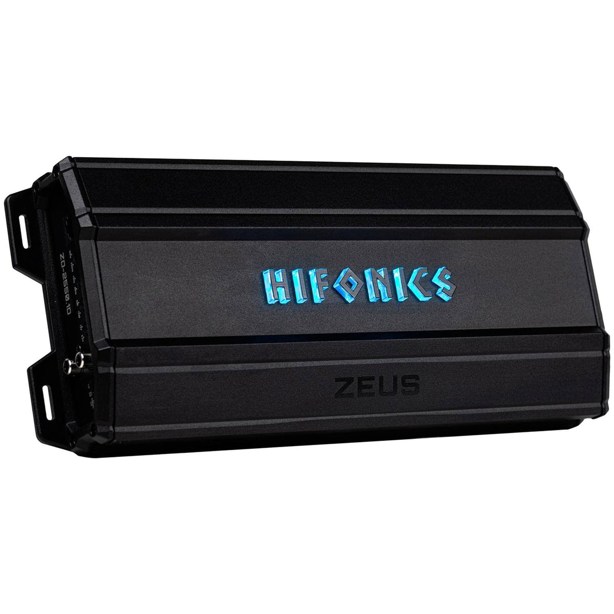 Hifonics Zeus Delta 2550 front view showing compact mono block design for space-saving car audio upgrades