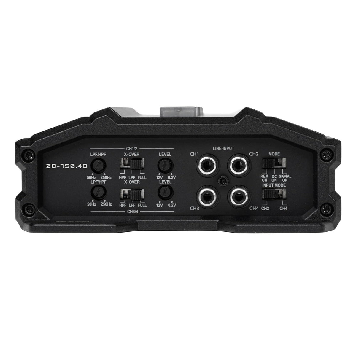 Hifonics Zeus Delta 750W angled terminal connections simplify wiring and mounting