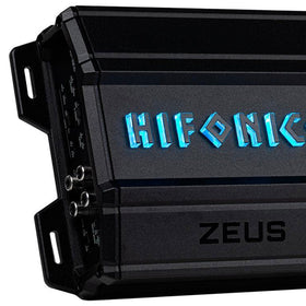 Hifonics Zeus Delta 750W rear panel connections with robust wiring options