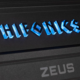 Compact black amplifier fits tight spaces in car dashboards.