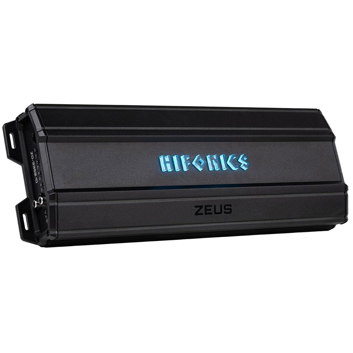 Hifonics Zeus Delta power panel shows secure connections and ready power for car audio.