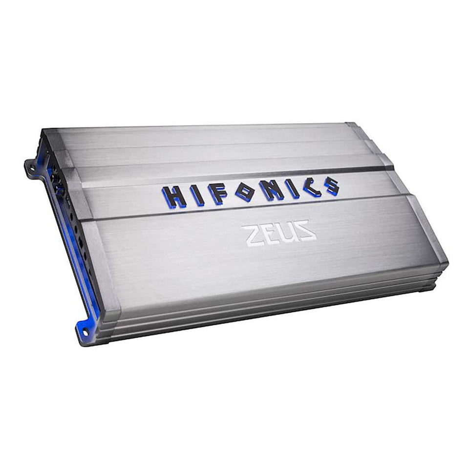 Hifonics Zeus Gamma 3200W front panel shows rugged build for stable power delivery.