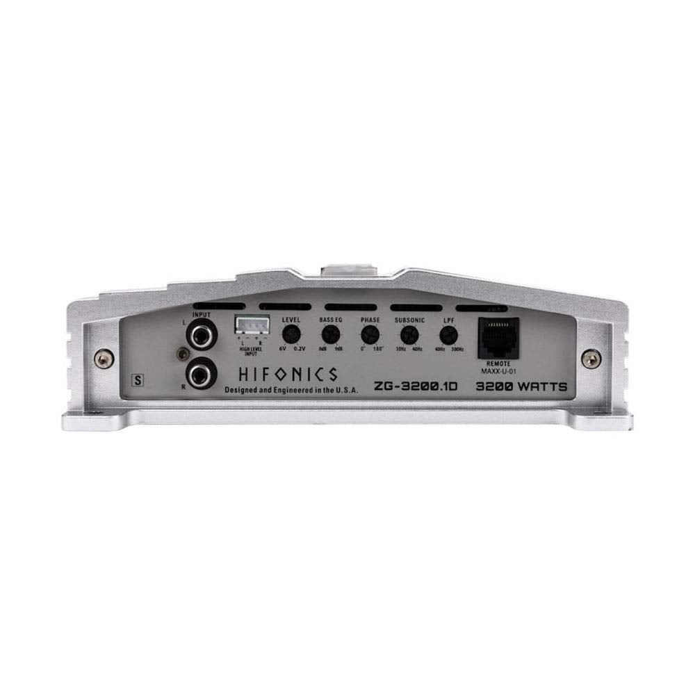 Hifonics Zeus Gamma 3200W aluminum heat sink supports efficient cooling.