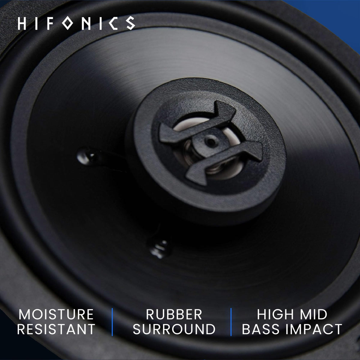 Hifonics Zeus tweeter detail showing mylar dome for clear highs
