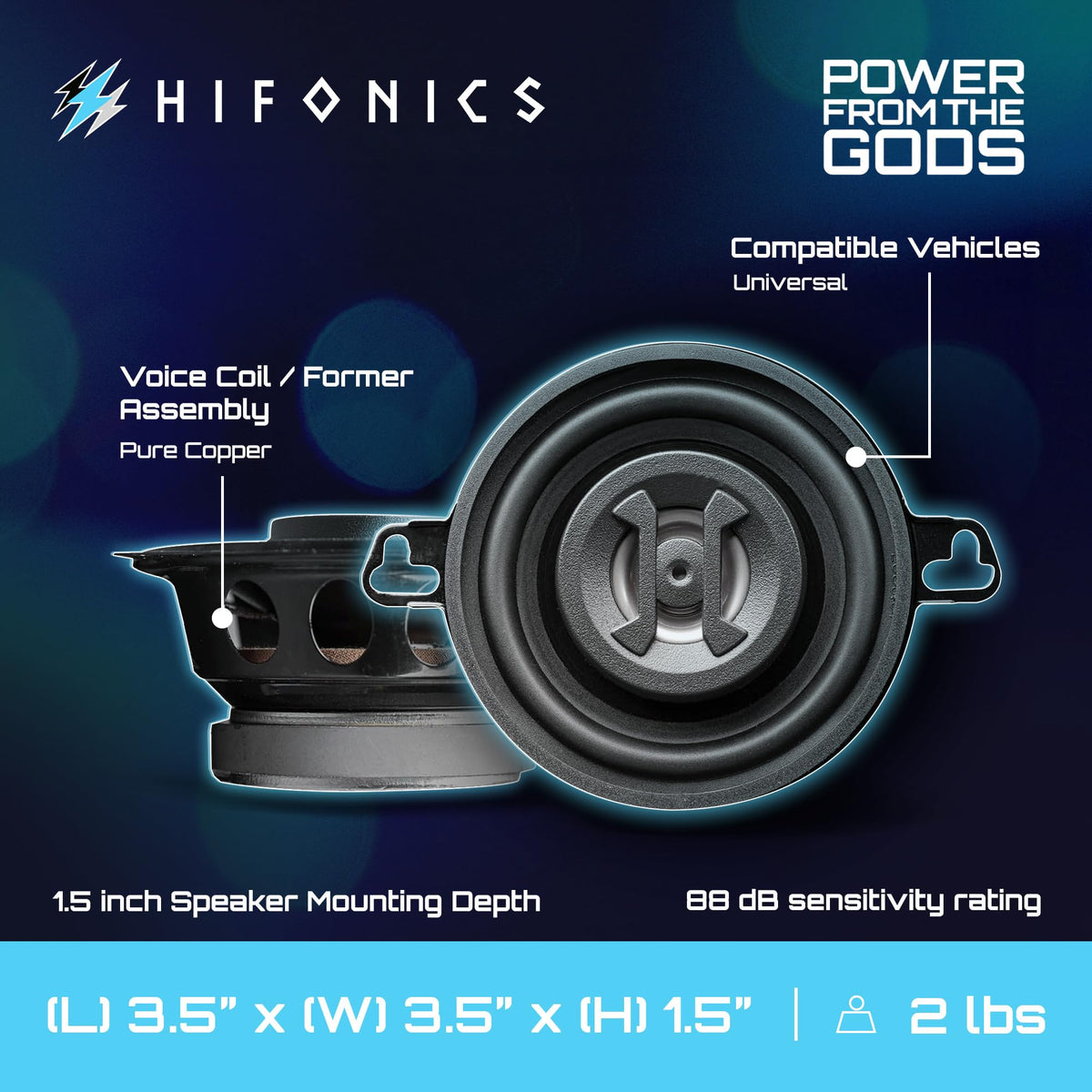 Hifonics Zeus ZS35CX voice coil close-up shows copper winding and heat dissipation