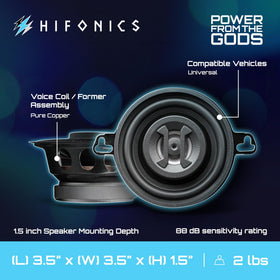 Hifonics Zeus ZS35CX voice coil close-up shows copper winding and heat dissipation